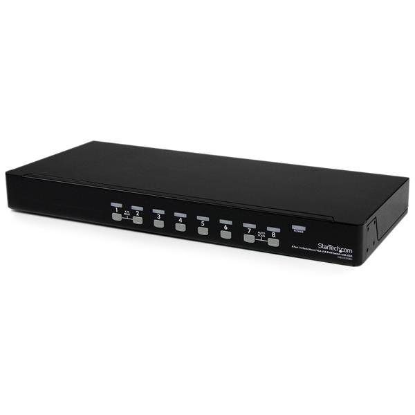 StarTech.com 8 Port 1U Rackmount USB KVM Switch with OSD - TAA STA-SV831DUSBU