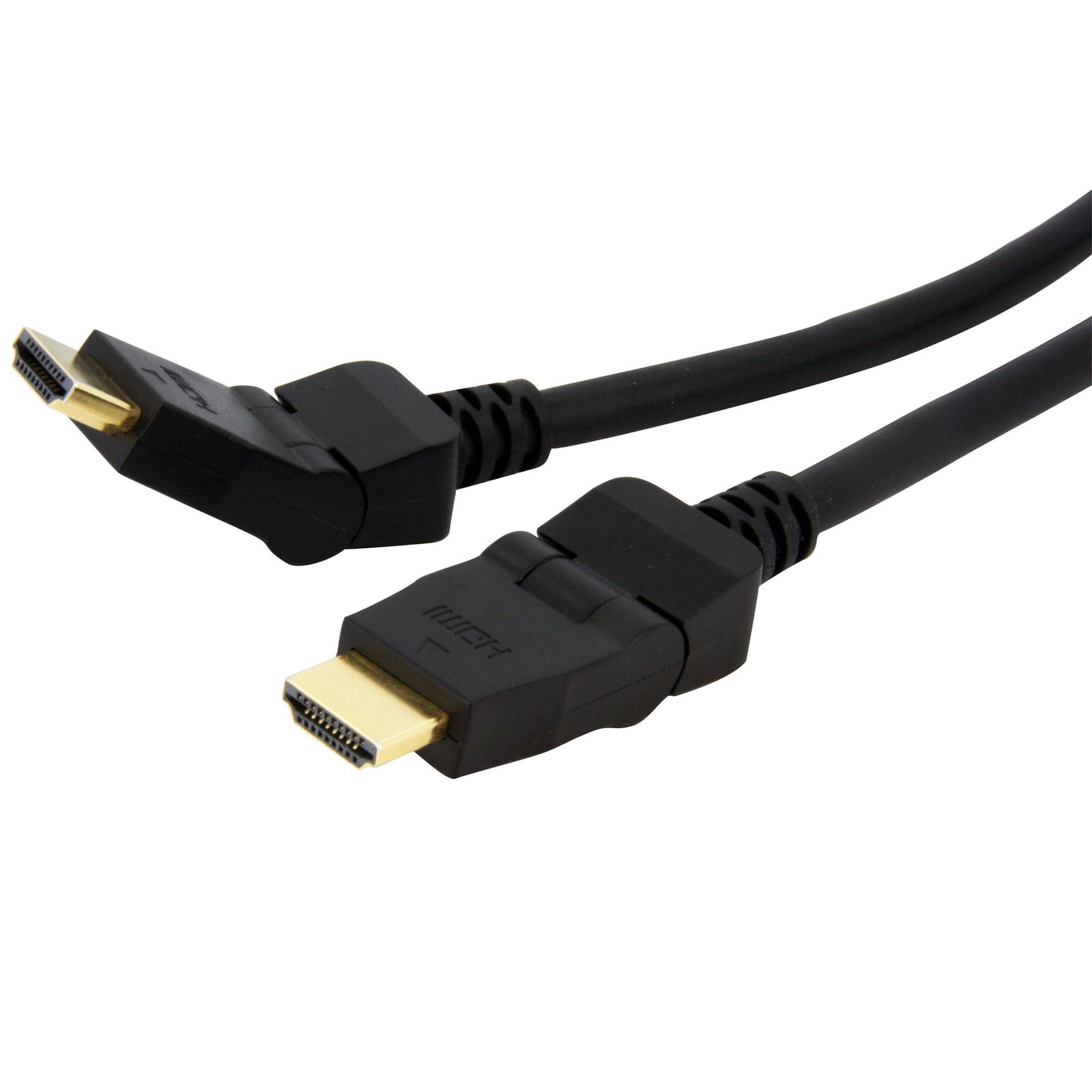 StarTech.com 6ft Swivel HDMI Cable, 4K High Speed Rotating Cord, 30Hz UHD 10.2 Gbps, 1.4 Video, STA-HDMIROTMM6
