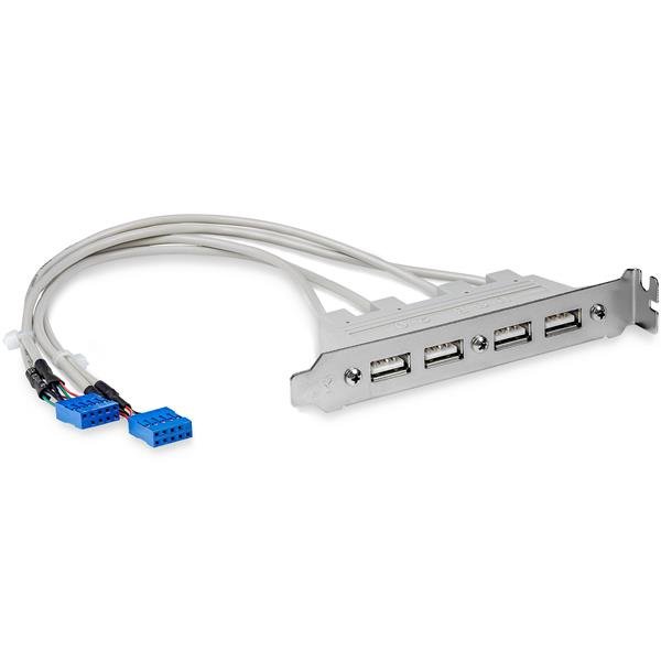 StarTech.com 4 Port USB A Female Slot Plate Adapter STA-USBPLATE4