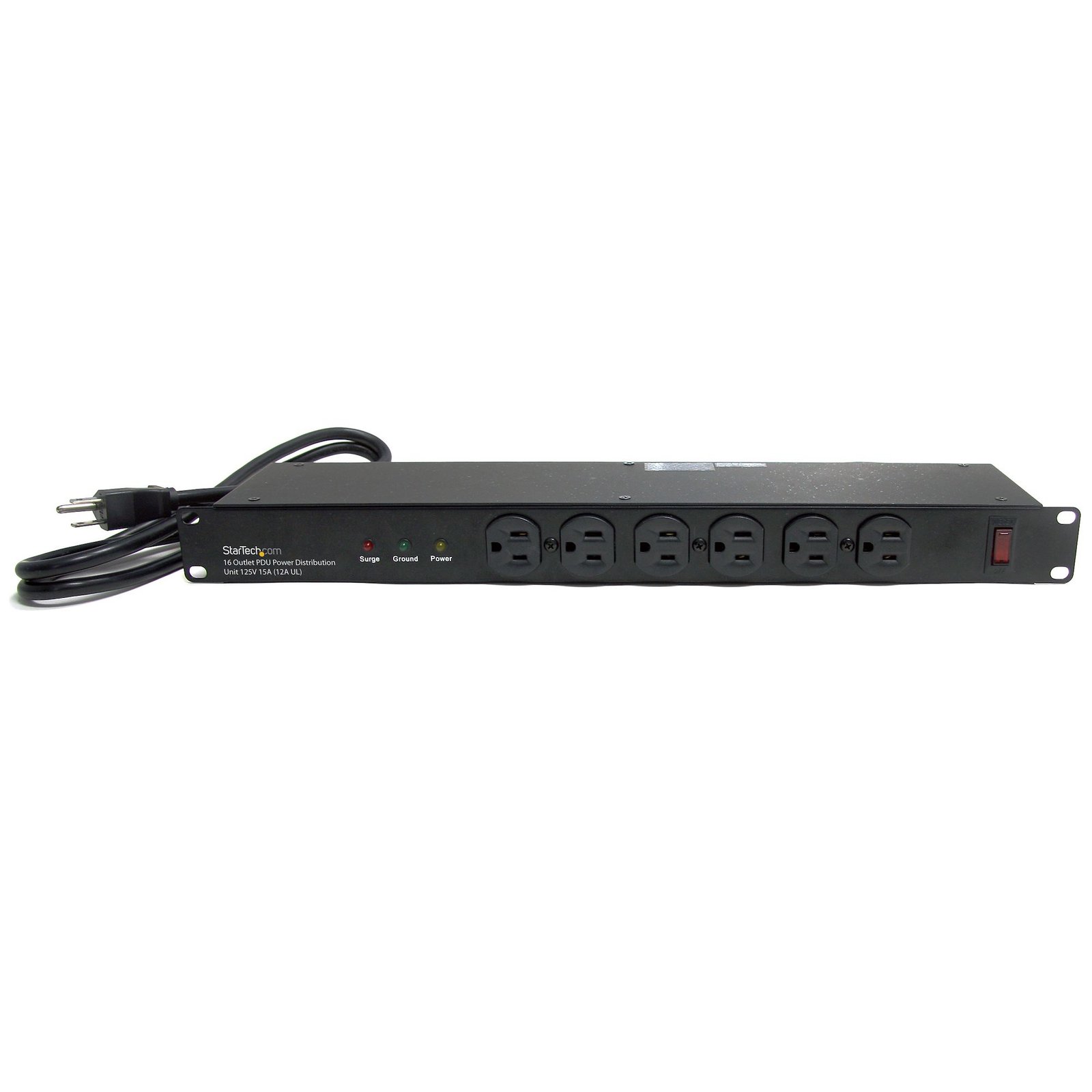 StarTech.com Rackmount PDU with 16 Outlets and Surge Protection - 1U STA-RKPW161915