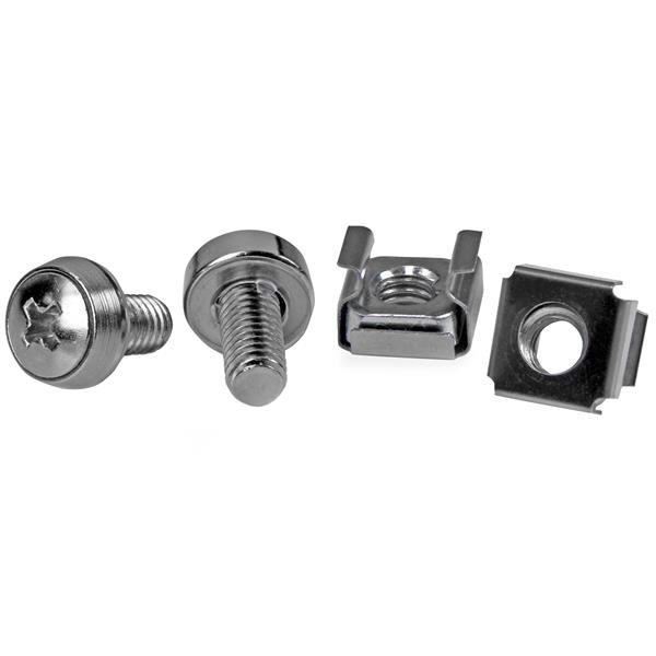 StarTech.com 50-Pack M6 12mm Screws, Square Hole Cage Nuts and Installation Tool, Hardware Mounting STA-CABSCREWM6
