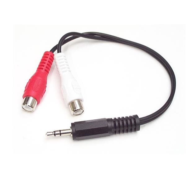 StarTech.com 6in Stereo Audio Cable - 3.5mm Male to 2x RCA Female STA-MUMFRCA