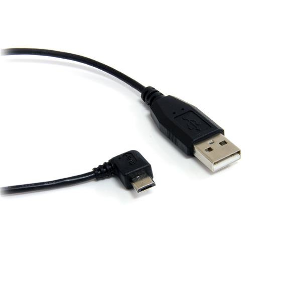 StarTech.com 1 ft Micro USB Cable - A to Right Angle B STA-UUSBHAUB1RA