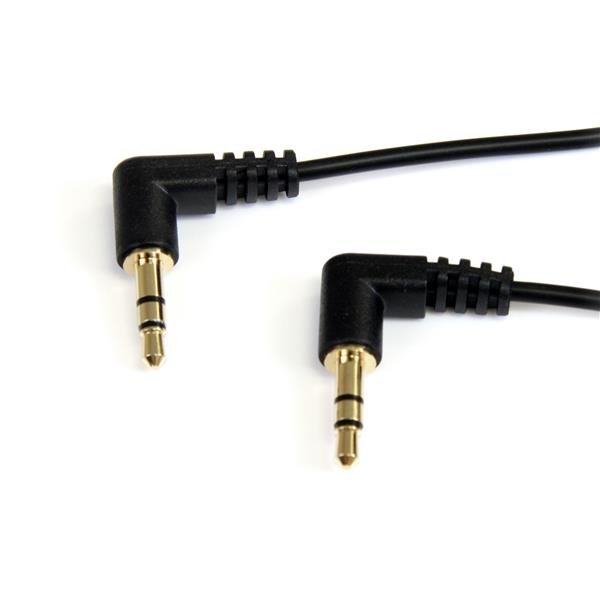 StarTech.com 3 ft Slim 3.5mm Right Angle Stereo Audio Cable - M/M STA-MU3MMS2RA
