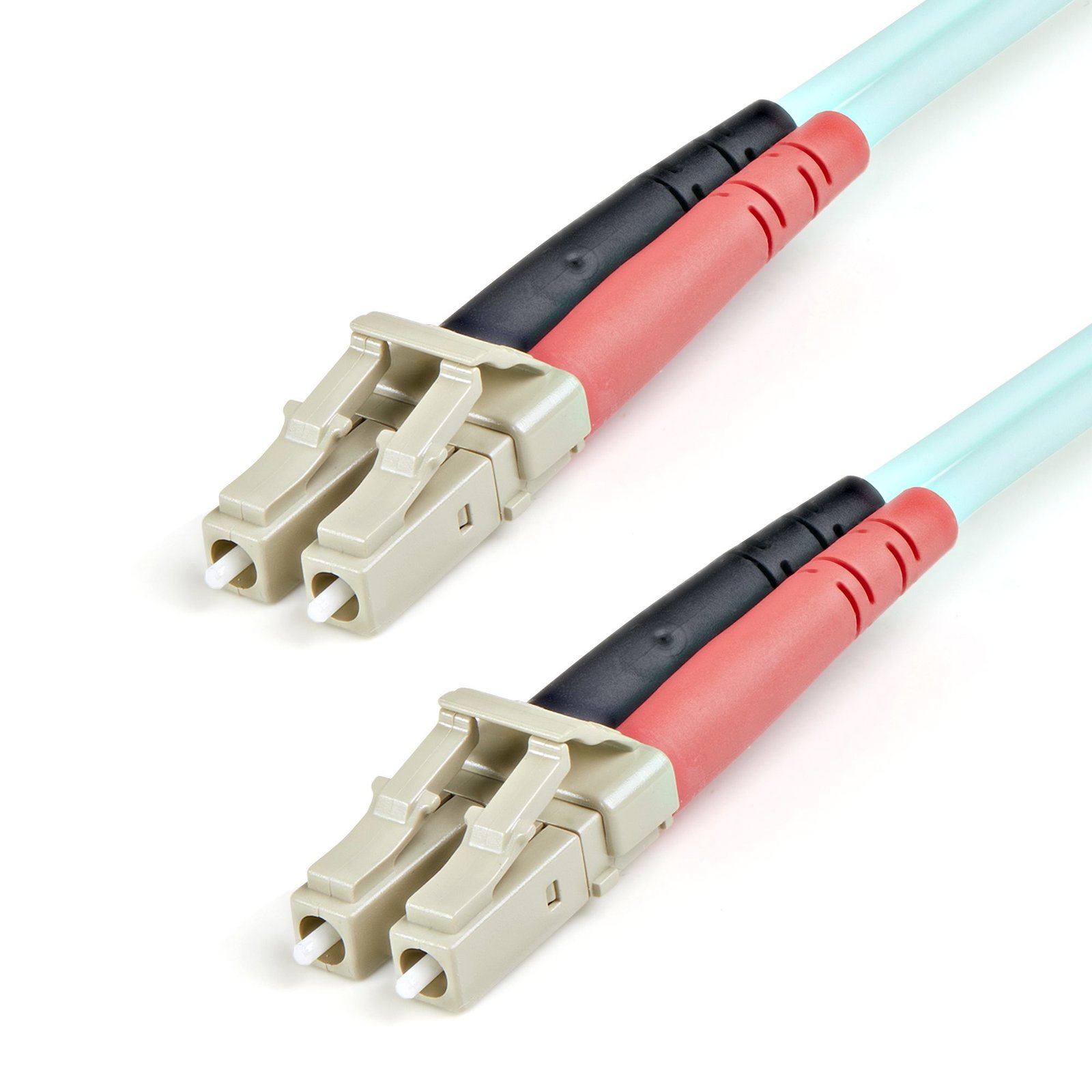 StarTech.com 1m (3ft) LC/UPC to OM3 Multimode Fiber Optic Cable, Full Duplex 50/125µm Zipcord 100G, STA-A50FBLCLC1