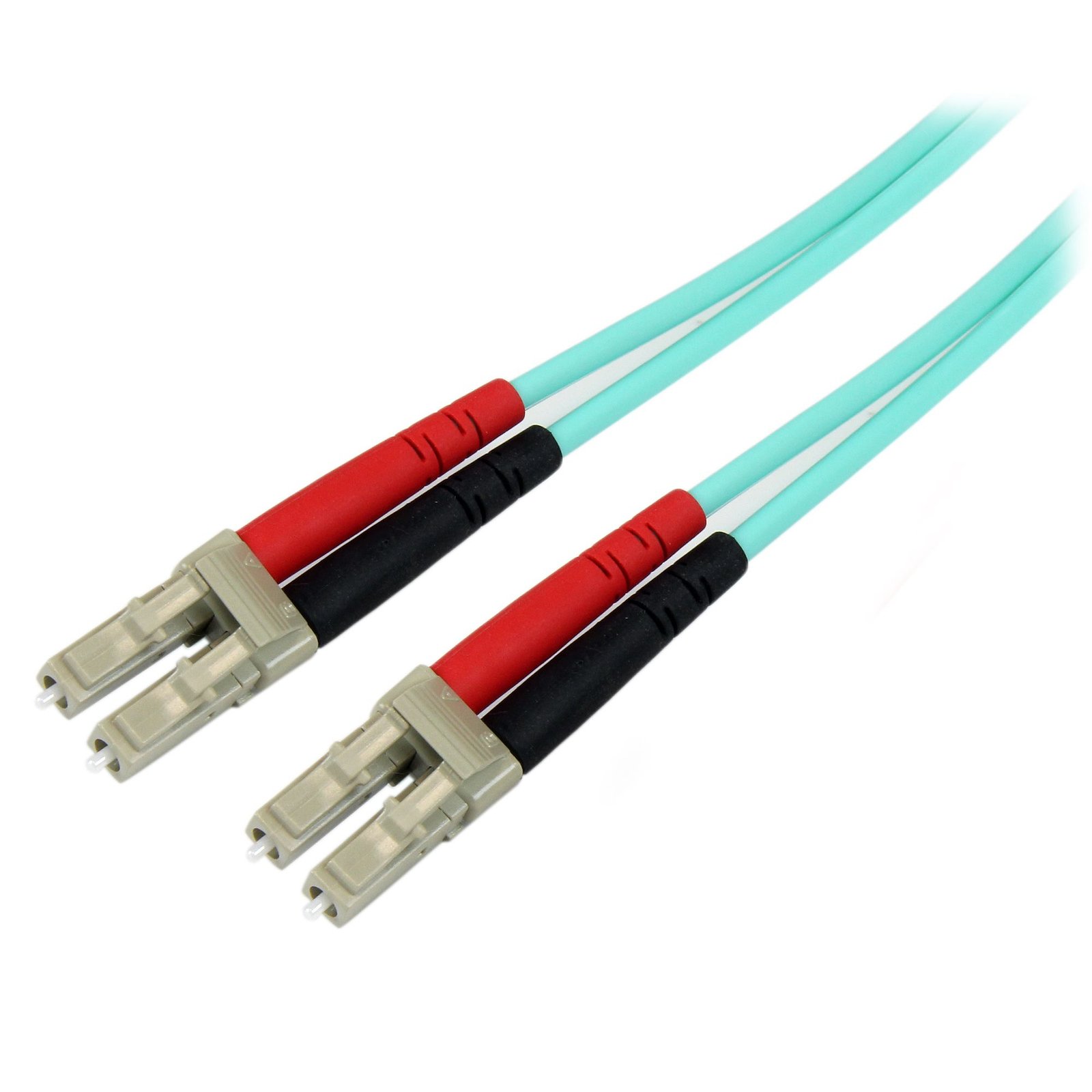 StarTech.com 10m (30ft) LC/UPC to OM3 Multimode Fiber Optic Cable, Full Duplex 50/125µm Zipcord STA-A50FBLCLC10