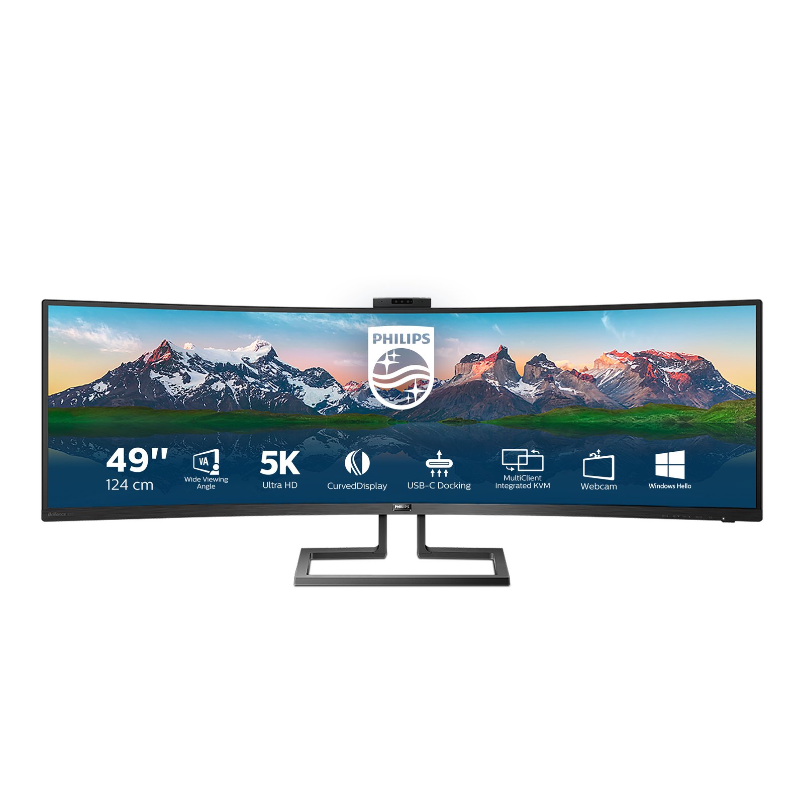 Philips Brilliance 499P9H/27 computer monitor 124 cm (48.8") 5120 x 1440 pixels UltraWide Dual Quad