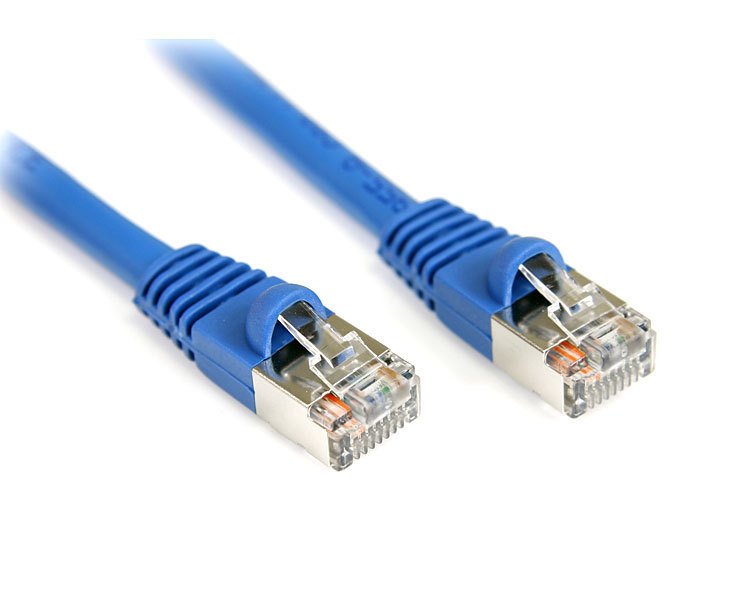 StarTech.com 100 ft Cat5e Blue Snagless Shielded RJ45 STP Cat 5e Patch Cable - 100ft Cord STA-S45PATCH100B
