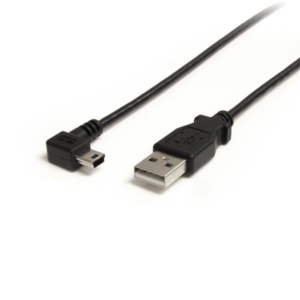 StarTech.com 3 ft Mini USB Cable - A to Right Angle B STA-USB2HABM3RA