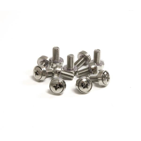 StarTech.com 50-Pack M6 12mm Screws, Mounting for 19" or 10" Server Racks, Cabinets and Enclosures, STA-CABSCREWSM6