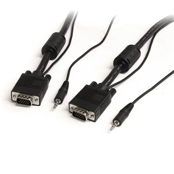 StarTech.com 15 ft Coax High Resolution Monitor VGA Cable with Audio HD15 M/M STA-MXTHQMM15A