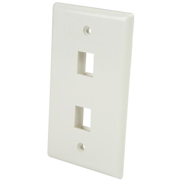StarTech.com Dual Outlet RJ45 Universal Wall Plate White STA-PLATE2WH
