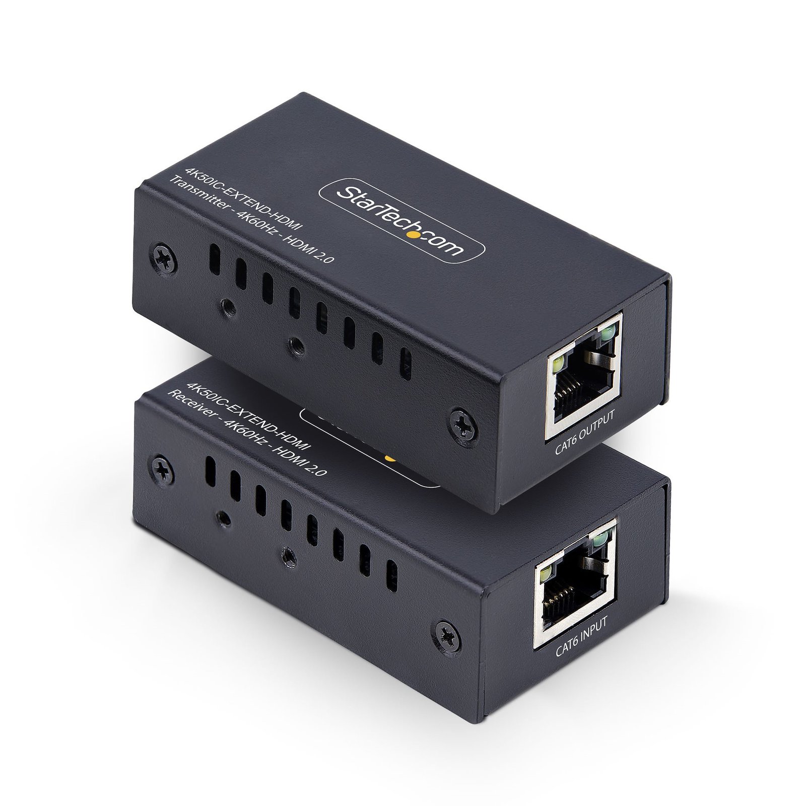 StarTech.com HDMI Extender Over CAT5e/CAT6, 4K 60Hz, Up to 200ft (60m), Transmitter and Receiver 4K50IC-EXTEND-HDMI