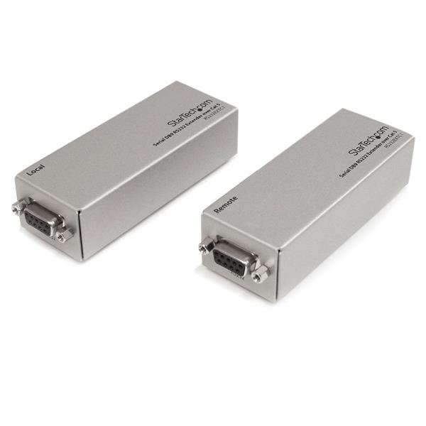 StarTech.com RS232 Serial over Cat5 Extender, 1 km (3300 ft) Range, Plug & Play, No Software, DB9 STA-RS232EXTC1