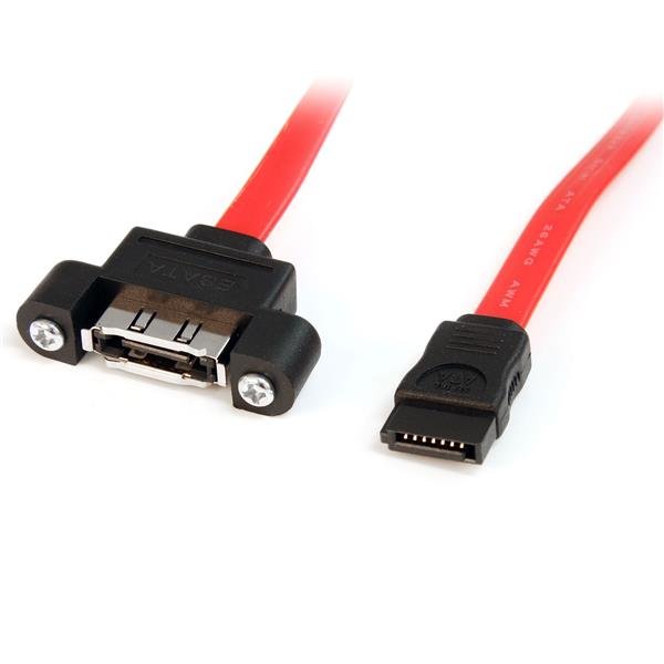 StarTech.com 1 ft eSATA Panel Mount Cable - F/M STA-ESATAPNLFM1