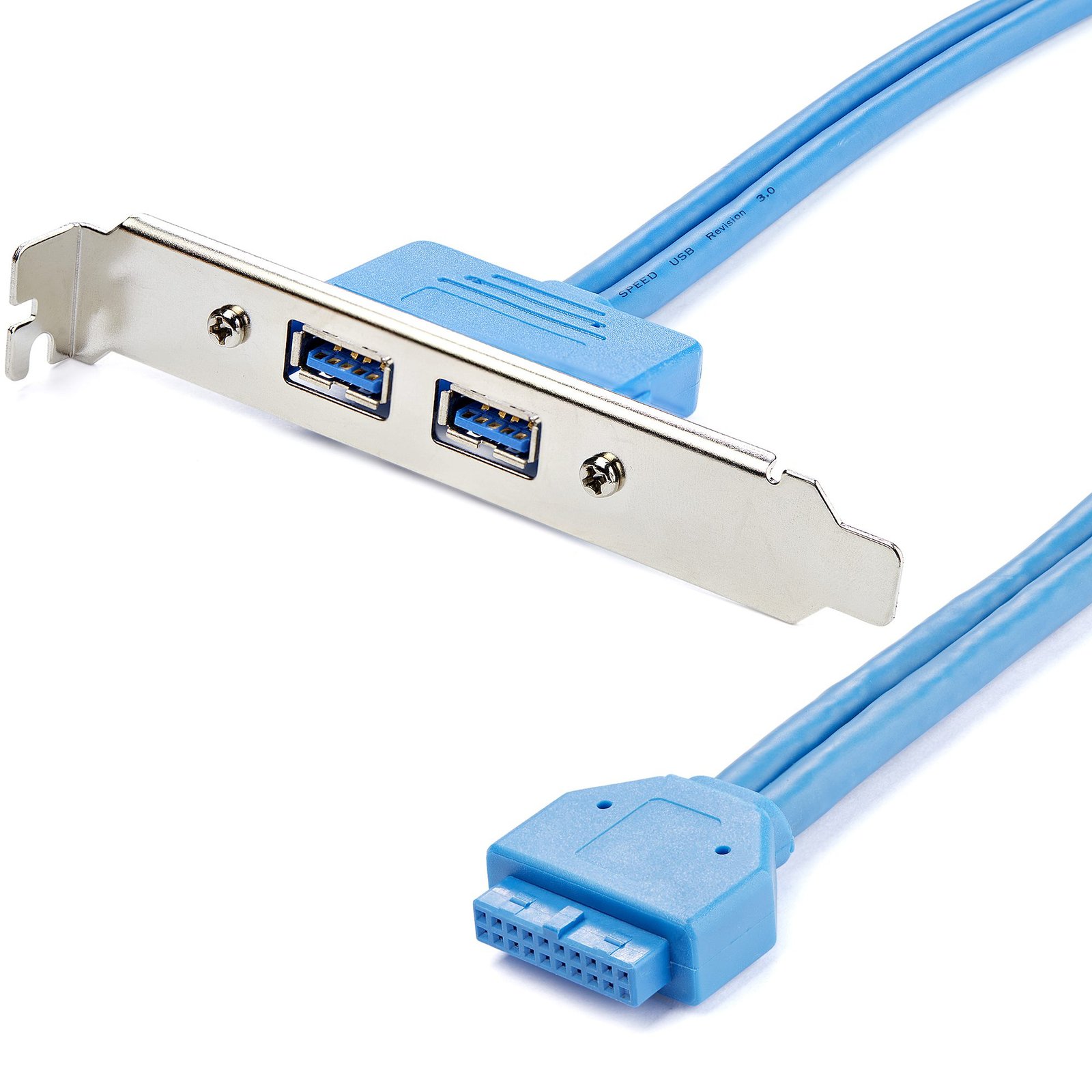 StarTech.com 2 Port USB 3.0 (5Gbps) A Female Slot Plate Adapter STA-USB3SPLATE