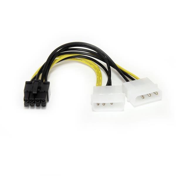 StarTech.com 6in LP4 to 8 Pin PCI Express Video Card Power Cable Adapter STA-LP4PCIEX8ADP