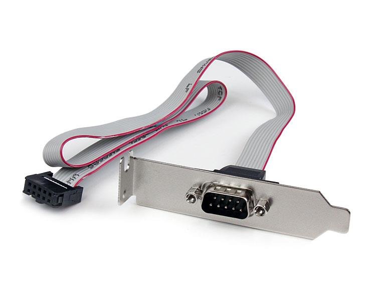 StarTech.com 1 Port 16in DB9 Serial Bracket to 10 Pin Header - Low Profile STA-PLATE9M16LP