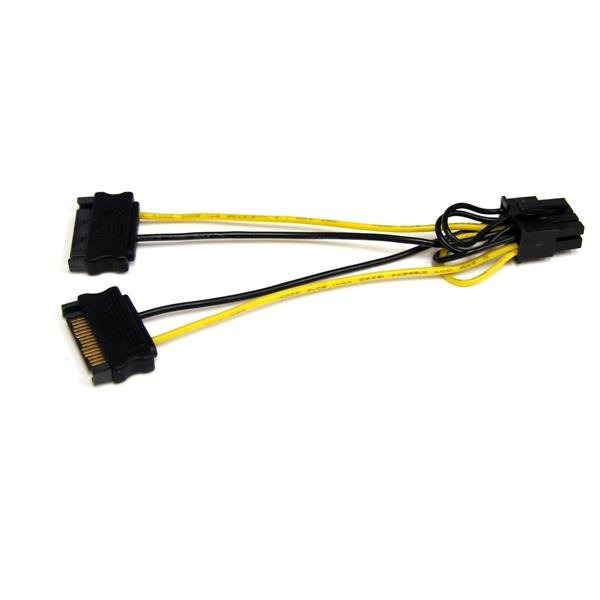 StarTech.com 6in SATA Power to 8 Pin PCI Express Video Card Cable Adapter STA-SATPCIEX8ADP