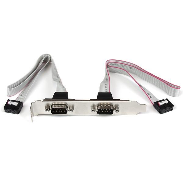 StarTech.com 2 Port 16in DB9 Serial Bracket to 10 Pin Header STA-PLATE9M2P16