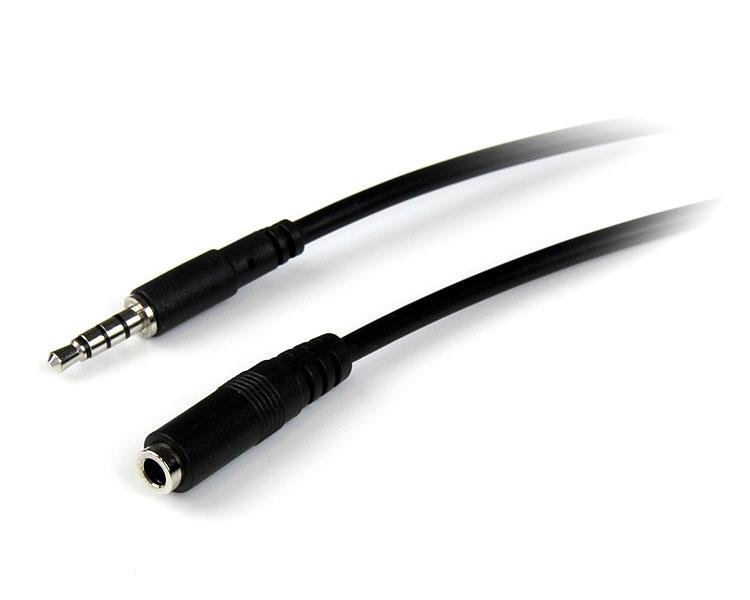 StarTech.com 2m 3.5mm 4 Position TRRS Headset Extension Cable - M/F STA-MUHSMF2M