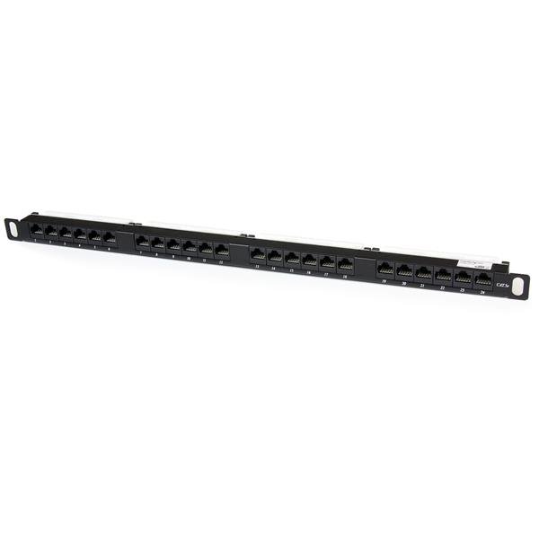 StarTech.com 24 Port 0.5U Cat5e Patch Panel - RJ45 Ethernet Rackmount Cat 5e 110 STA-PANELHU24