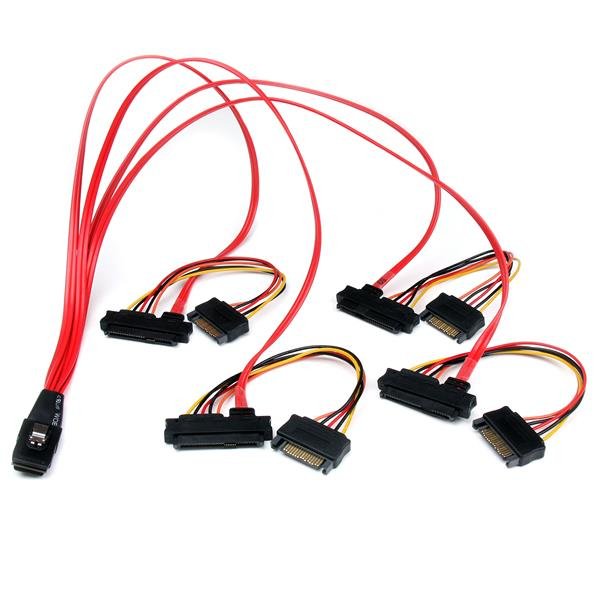 StarTech.com 50cm Internal Serial Attached SCSI Mini SAS Cable - SFF8087 to 4x SFF8482 STA-SAS808782P50