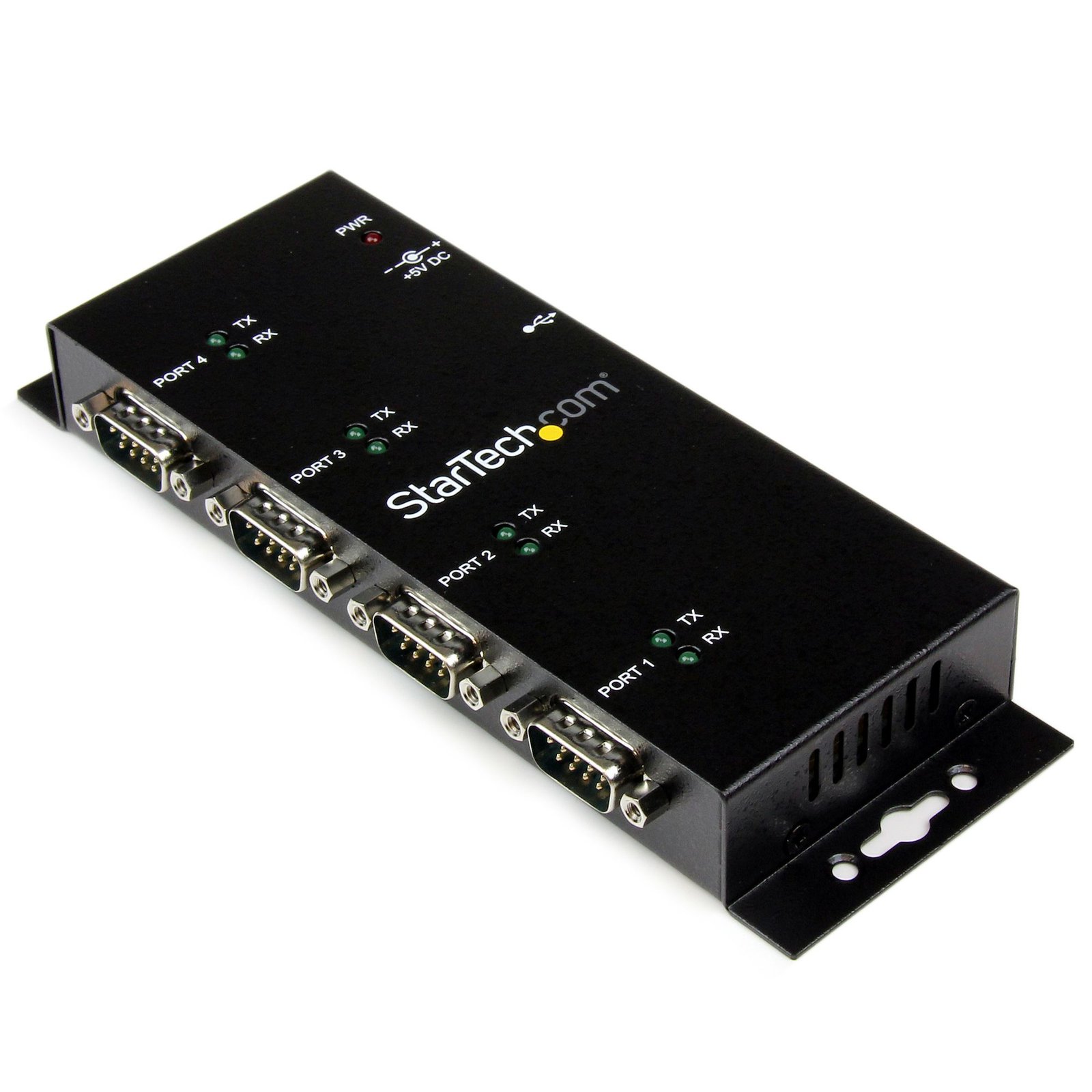 StarTech.com 4 Port USB to DB9 RS232 Serial Adapter Hub – Industrial DIN Rail and Wall Mountable - STA-ICUSB2324I