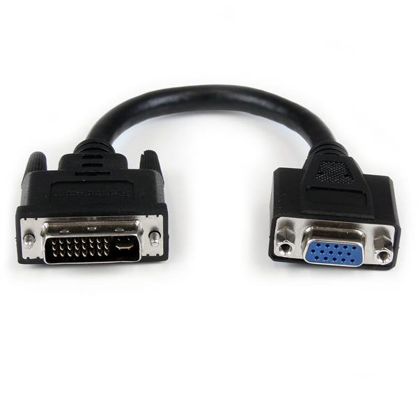 StarTech.com 8in DVI to VGA Cable Adapter - DVI-I Male Female STA-DVIVGAMF8IN