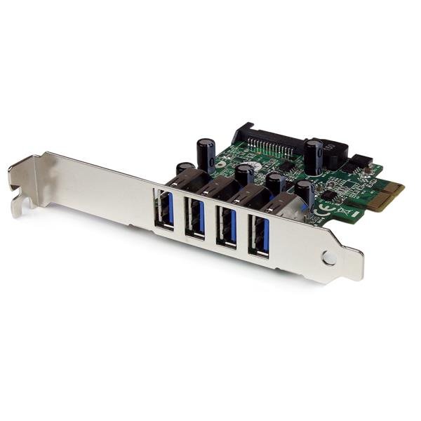 StarTech.com 4 Port PCI Express PCIe SuperSpeed USB 3.0 Controller Card Adapter with UASP - 5Gbps - STA-PEXUSB3S4V