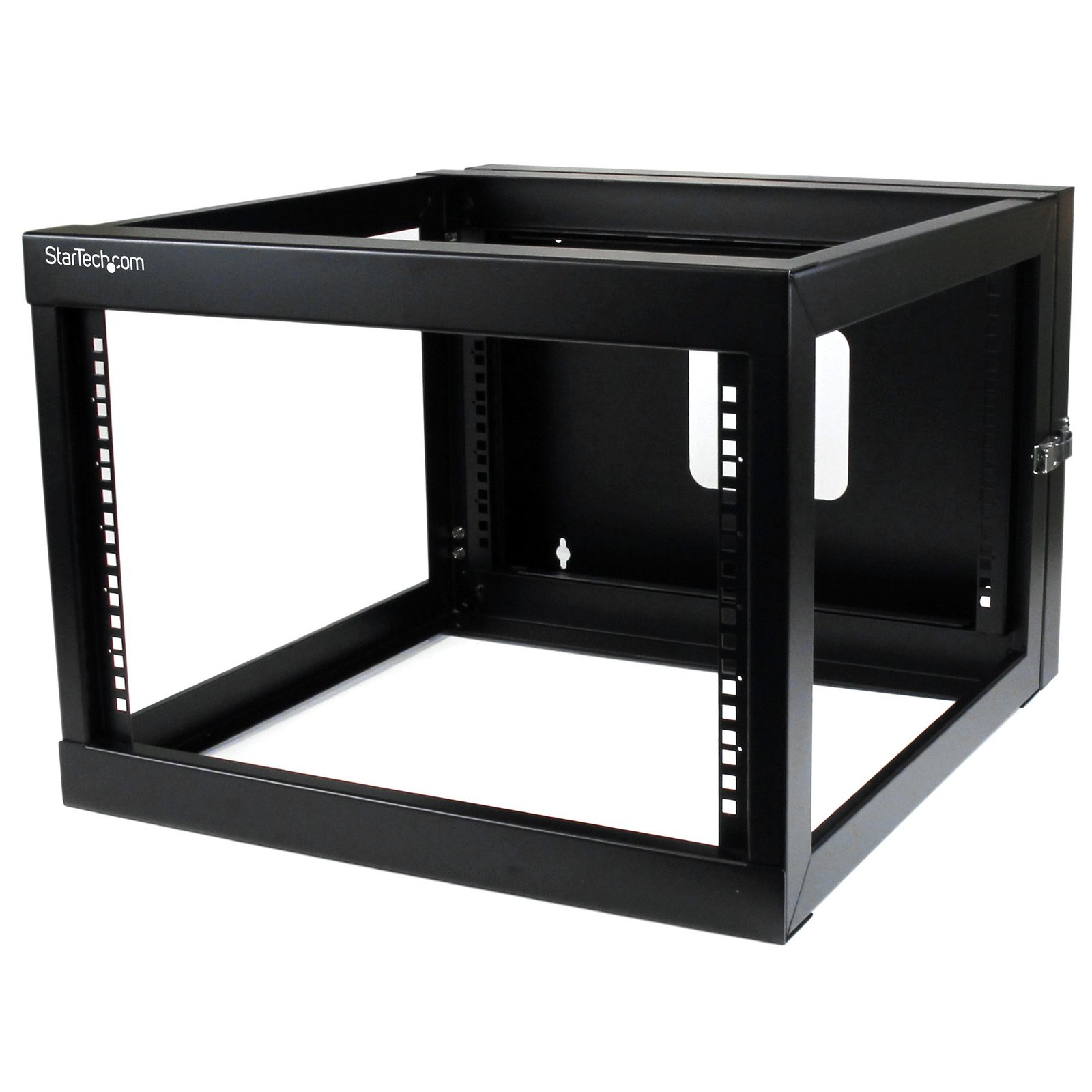 StarTech.com 4-Post 6U Hinged Wall-Mount Network Rack, 19" Open Frame Server with 19.8in Mounting STA-RK619WALLOH