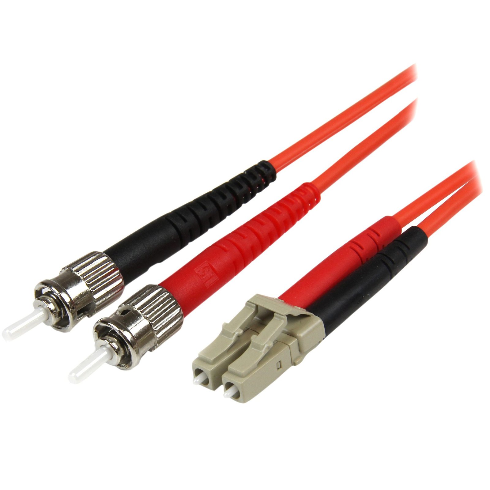 StarTech.com 1m Fiber Optic Cable - Multimode Duplex 50/125 - LSZH Jumper Cord - LC/ST STA-50FIBLCST1