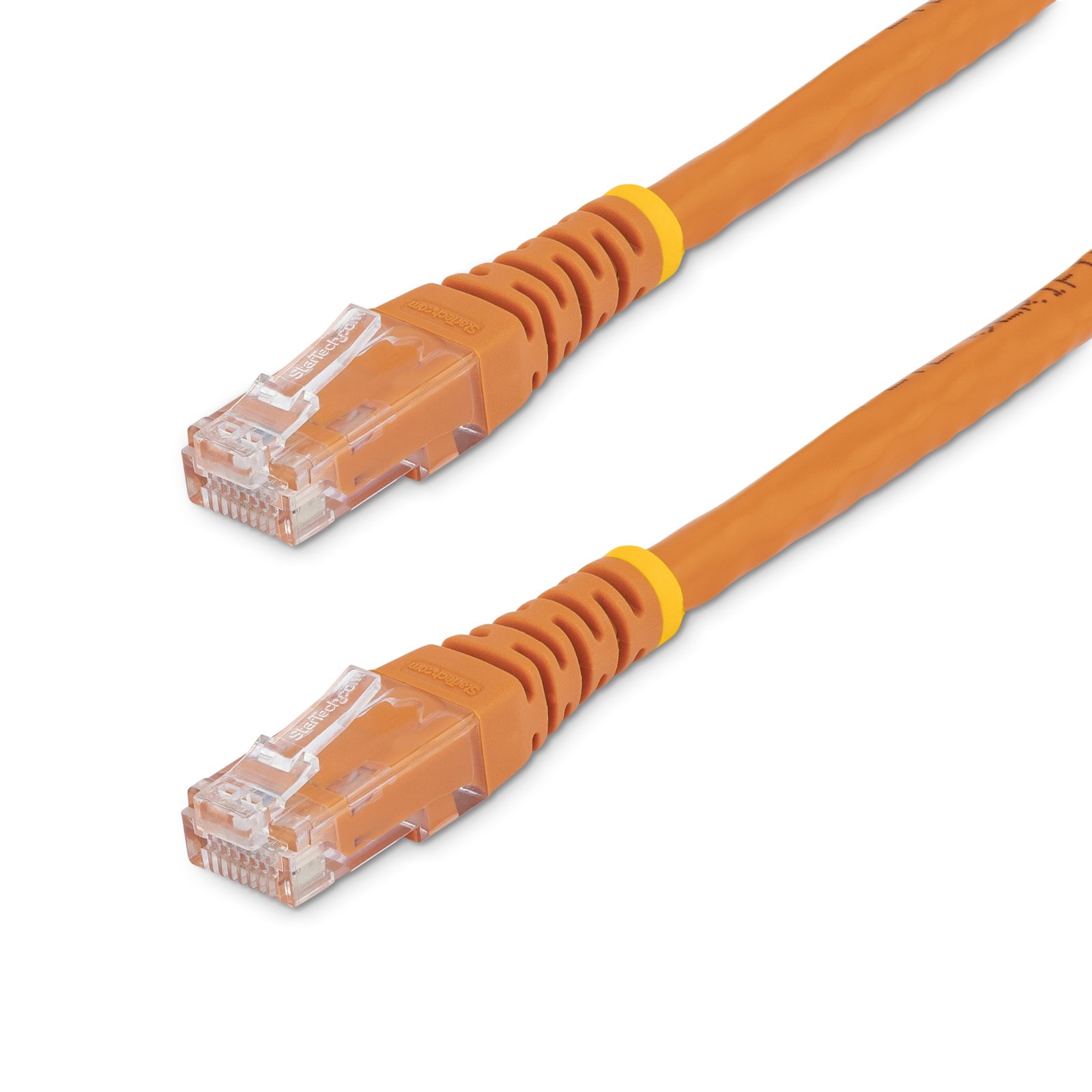 StarTech.com 15ft CAT6 Ethernet Cable - Orange CAT 6 Gigabit Wire -250MHz 100W PoE RJ45 UTP Molded STA-C6PATCH15OR