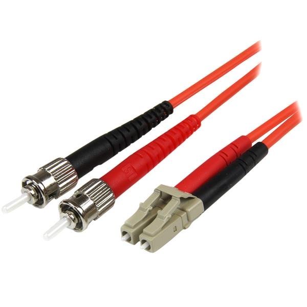 StarTech.com 5m Fiber Optic Cable - Multimode Duplex 50/125 - LSZH Jumper Cord - LC/ST STA-50FIBLCST5