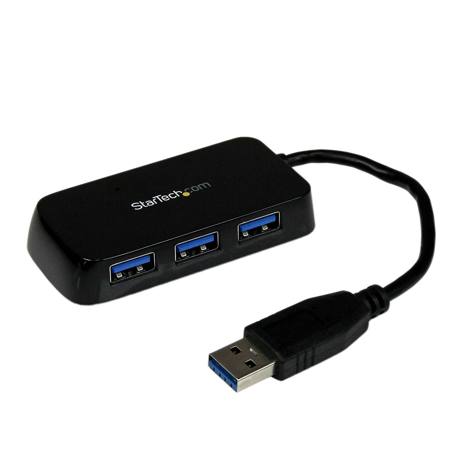 StarTech.com Portable 4 Port SuperSpeed Mini USB 3.0 Hub - 5Gbps - Black - TAA STA-ST4300MINU3B