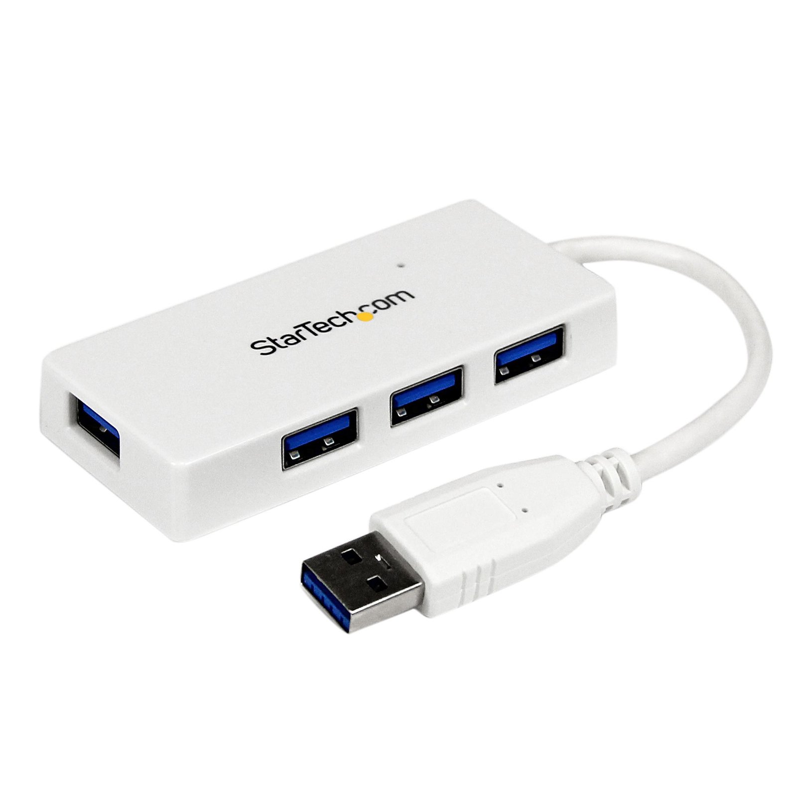 StarTech.com Portable 4 Port SuperSpeed Mini USB 3.0 Hub - White~Portable - 5Gbps - White STA-ST4300MINU3W