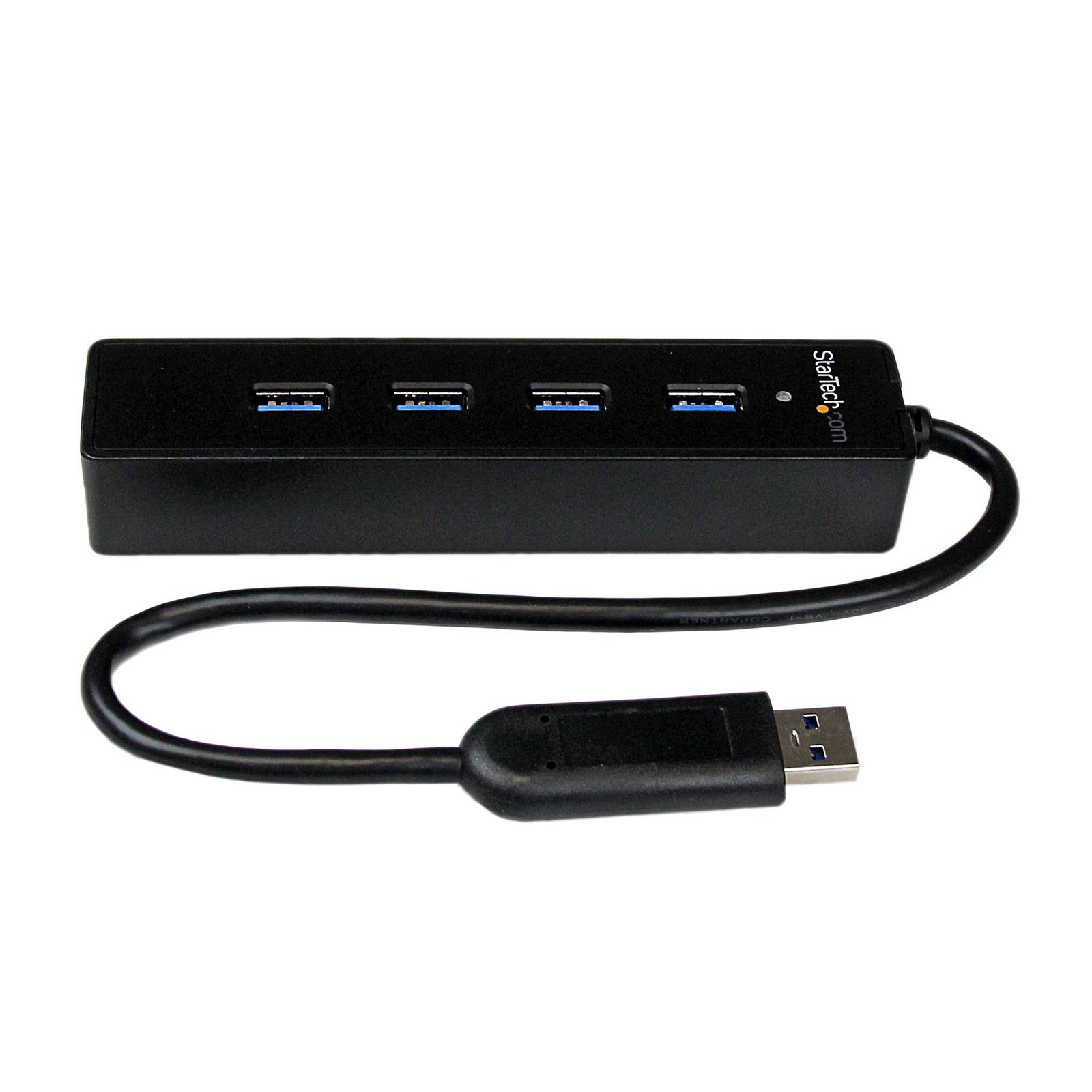 StarTech.com 4 Port Portable SuperSpeed USB 3.0 Hub with Built-in Cable - 5Gbps STA-ST4300PBU3