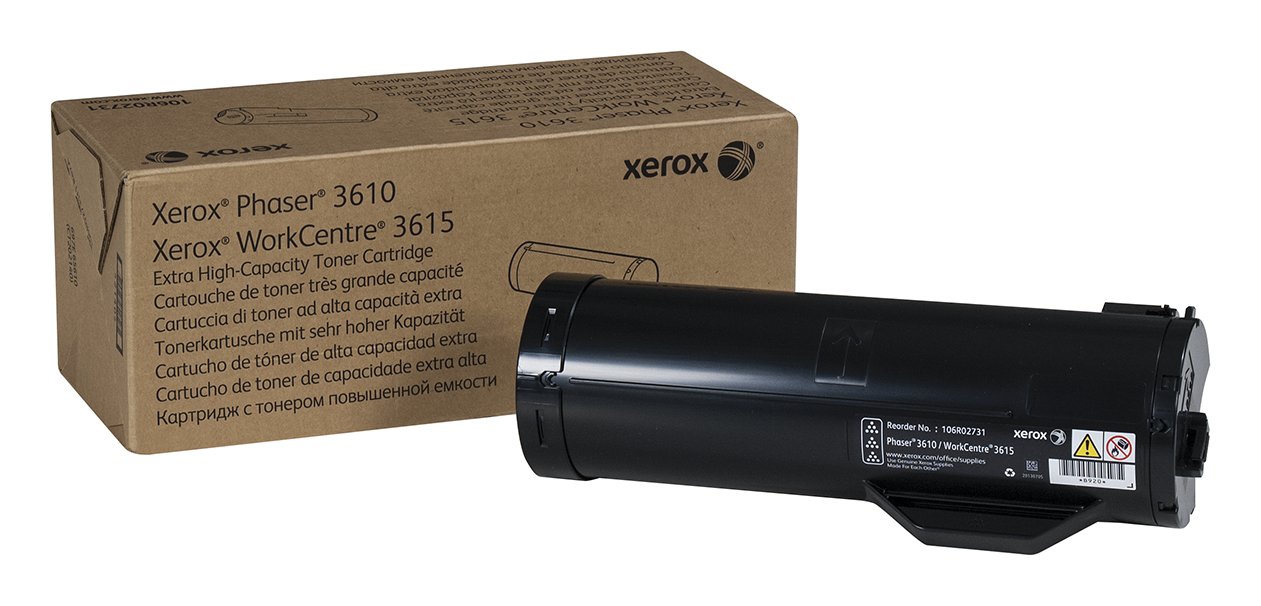 Xerox Genuine Phaser® 3610, WorkCentre® 3615 Black Extra High capacity Toner Cartridge (25300 XER-106R02731