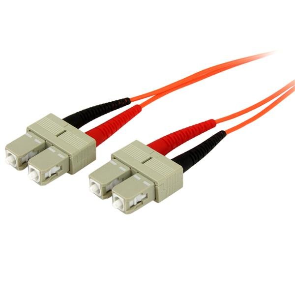 StarTech.com Fiber Optic Cable - Multimode Duplex 50/125 - OFNP Plenum - SC/SC - 3 m STA-50FIBPSCSC3