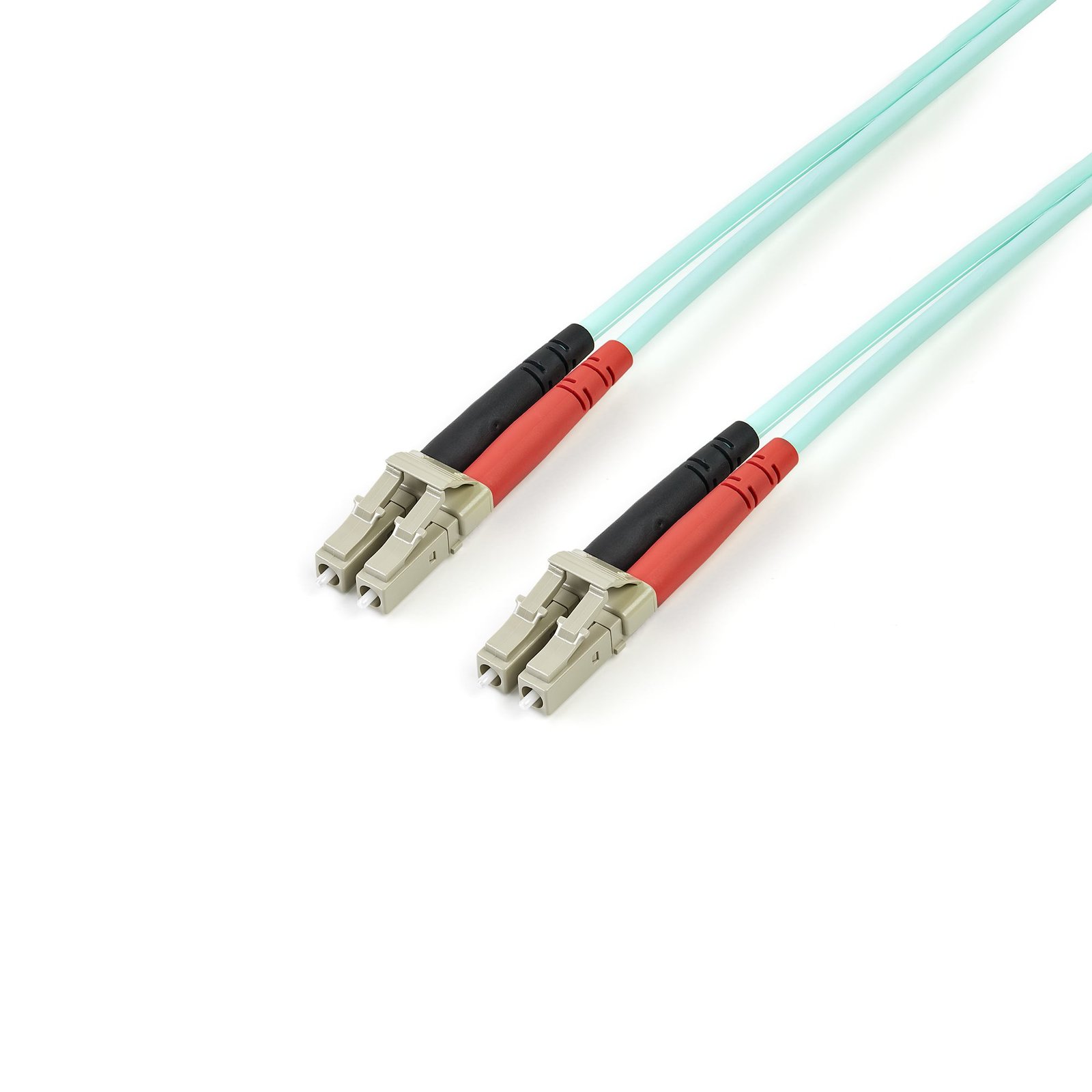 StarTech.com 3m (10ft) LC/UPC to OM3 Multimode Fiber Optic Cable, Full Duplex 50/125µm Zipcord STA-A50FBLCLC3