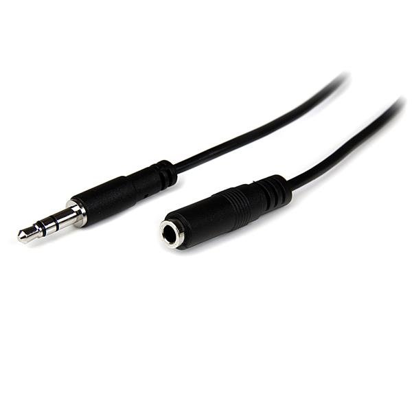 StarTech.com 2m Slim 3.5mm Stereo Extension Audio Cable - M/F STA-MU2MMFS