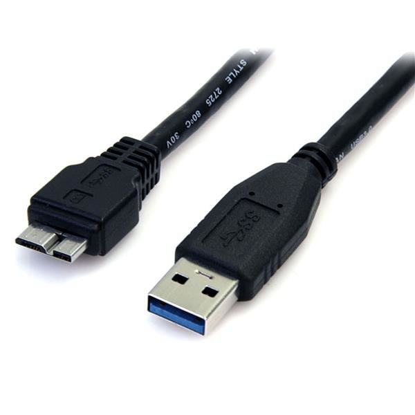 StarTech.com 0.5m (1.5ft) Black SuperSpeed USB 3.0 (5Gbps) Cable A to Micro B - M/M STA-USB3AUB50CMB
