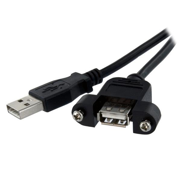 StarTech.com 3 ft Panel Mount USB Cable A to - F/M STA-USBPNLAFAM3