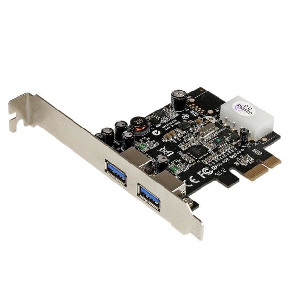 StarTech.com 2 Port PCI Express PCIe SuperSpeed (5Gbps) USB 3.0 Card Adapter with UASP - LP4 Power STA-PEXUSB3S25