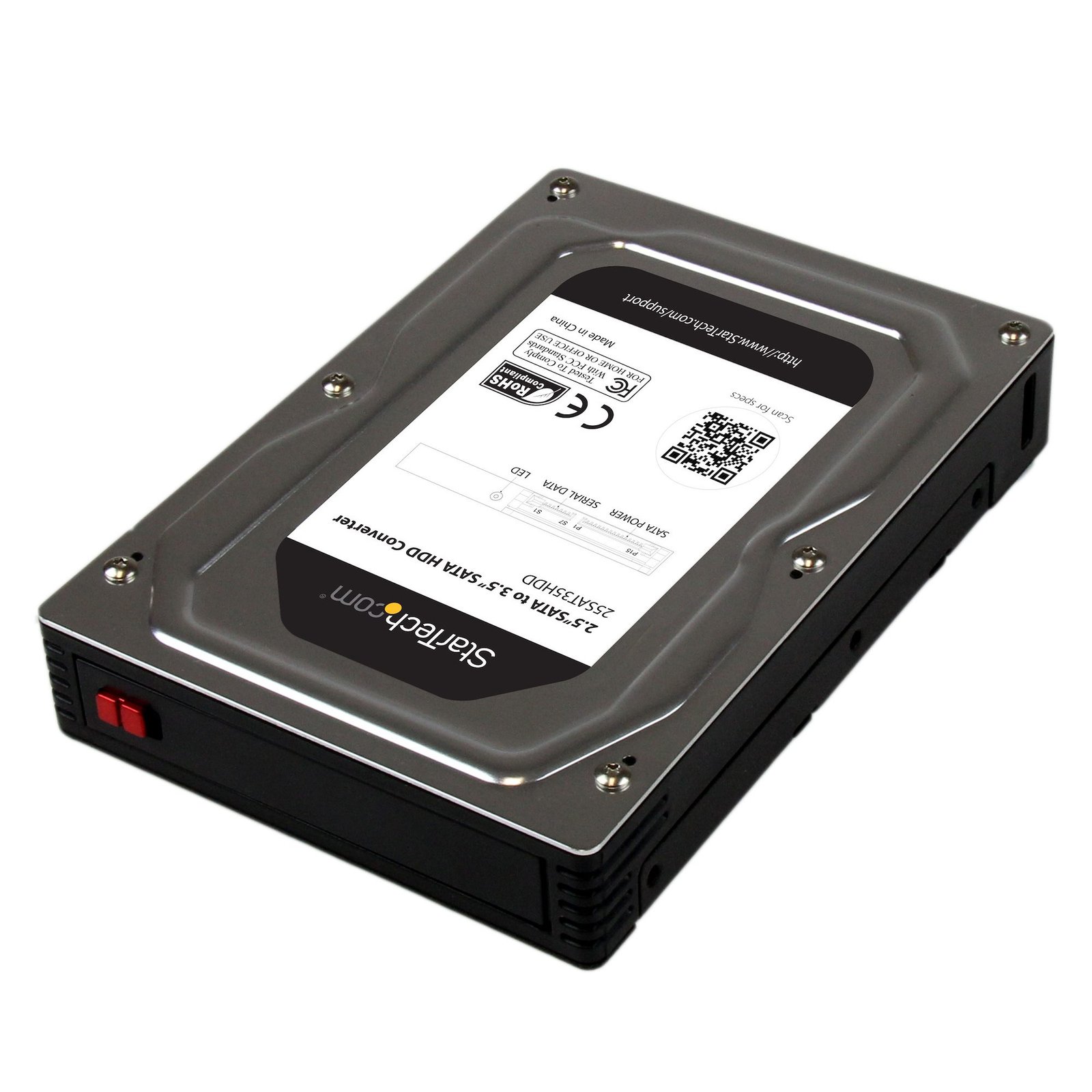 StarTech.com 2.5” to 3.5” SATA Aluminum Hard Drive Adapter Enclosure with SSD / HDD Height up STA-25SAT35HDD