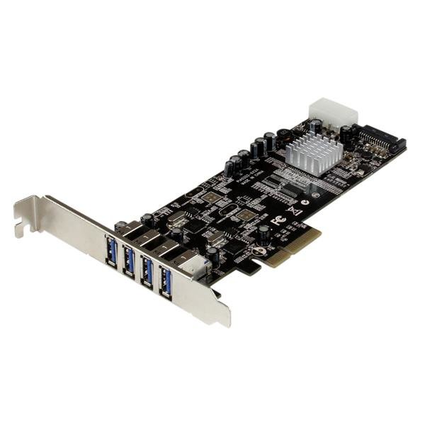 StarTech.com 4 Port PCI Express PCIe SuperSpeed (5Gbps) USB 3.0 Card Adapter w/ 2 Dedicated STA-PEXUSB3S42V