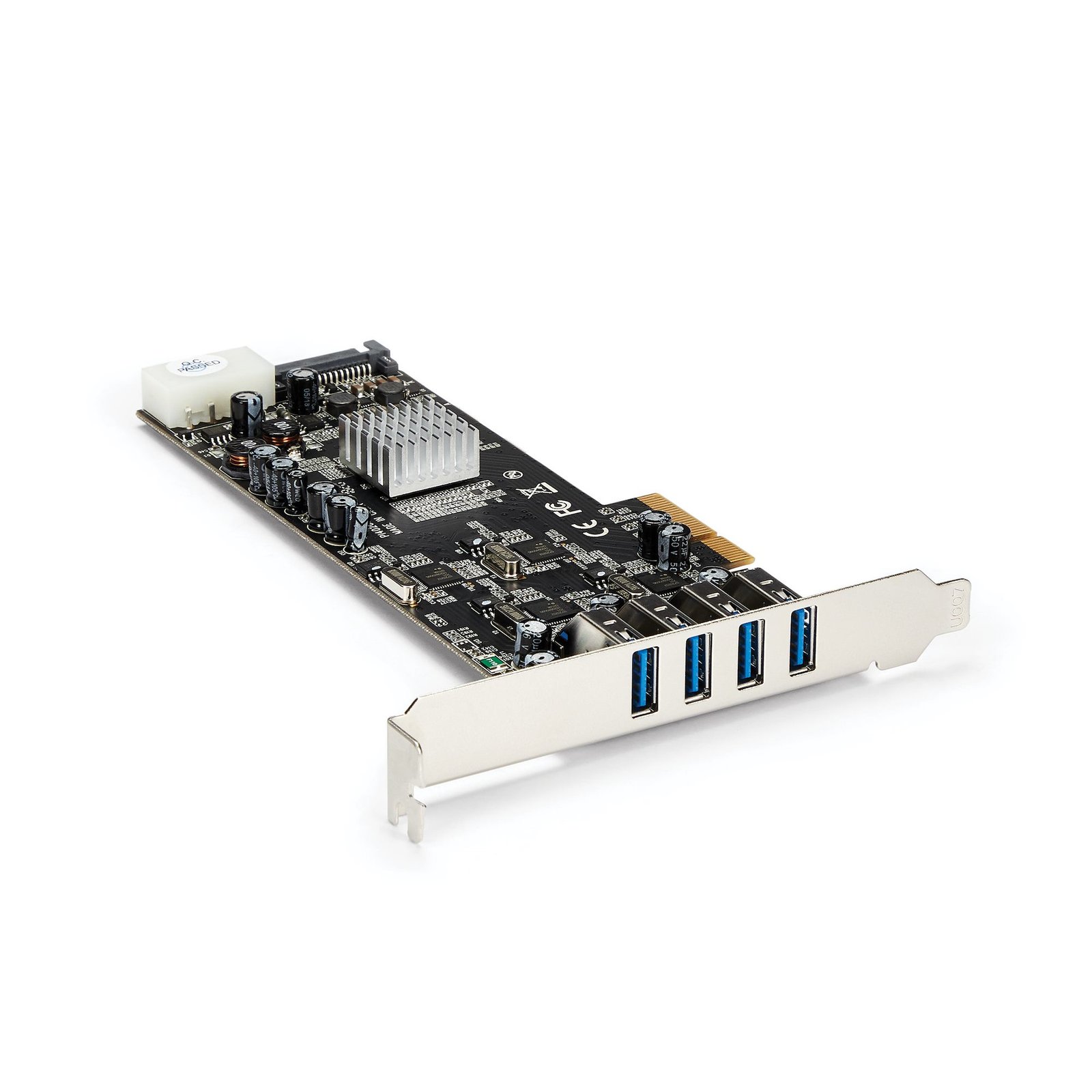 StarTech.com 4 Port USB 3.0 PCIe Card w/ Dedicated 5Gbps Channels 3.2 Gen 1) - UASP - SATA / LP4 STA-PEXUSB3S44V