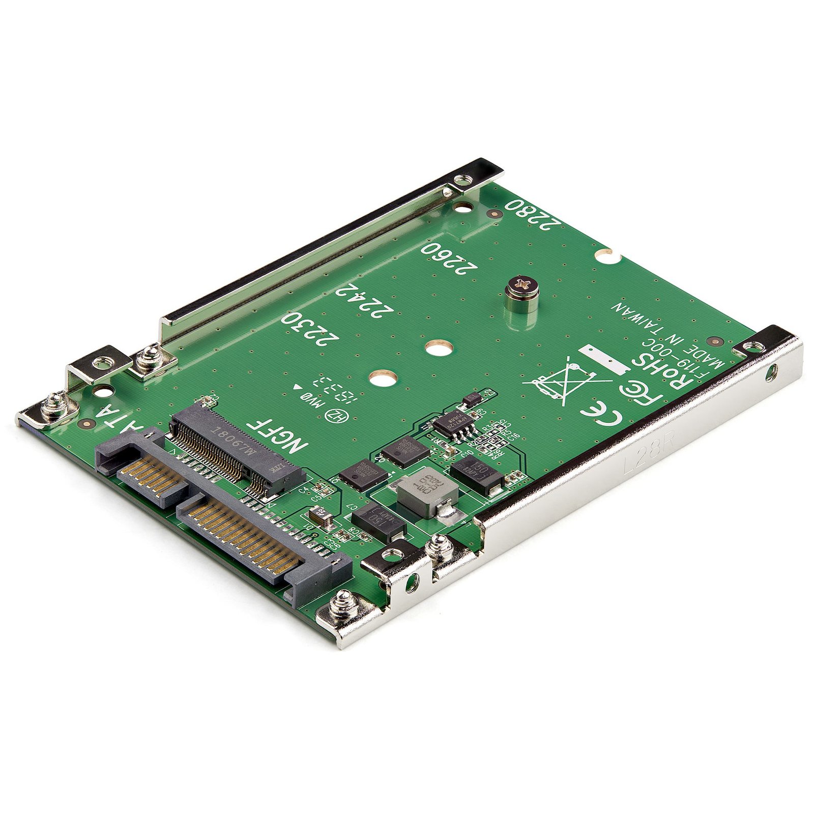 StarTech.com M.2 SATA SSD to 2.5in Adapter, NGFF Converter, Open-Frame Bracket, 7mm High, Hard STA-SAT32M225