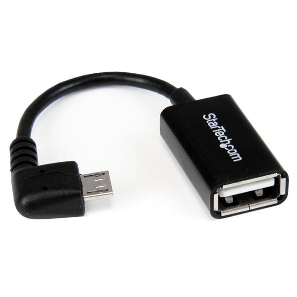 StarTech.com 5in Right Angle Micro USB to OTG Host Adapter M/F STA-UUSBOTGRA