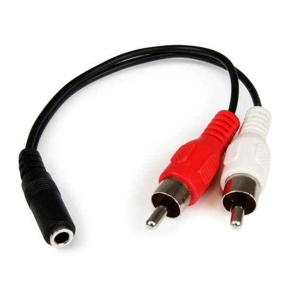 StarTech.com 6in Stereo Audio Cable - 3.5mm Female to 2x RCA Male STA-MUFMRCA